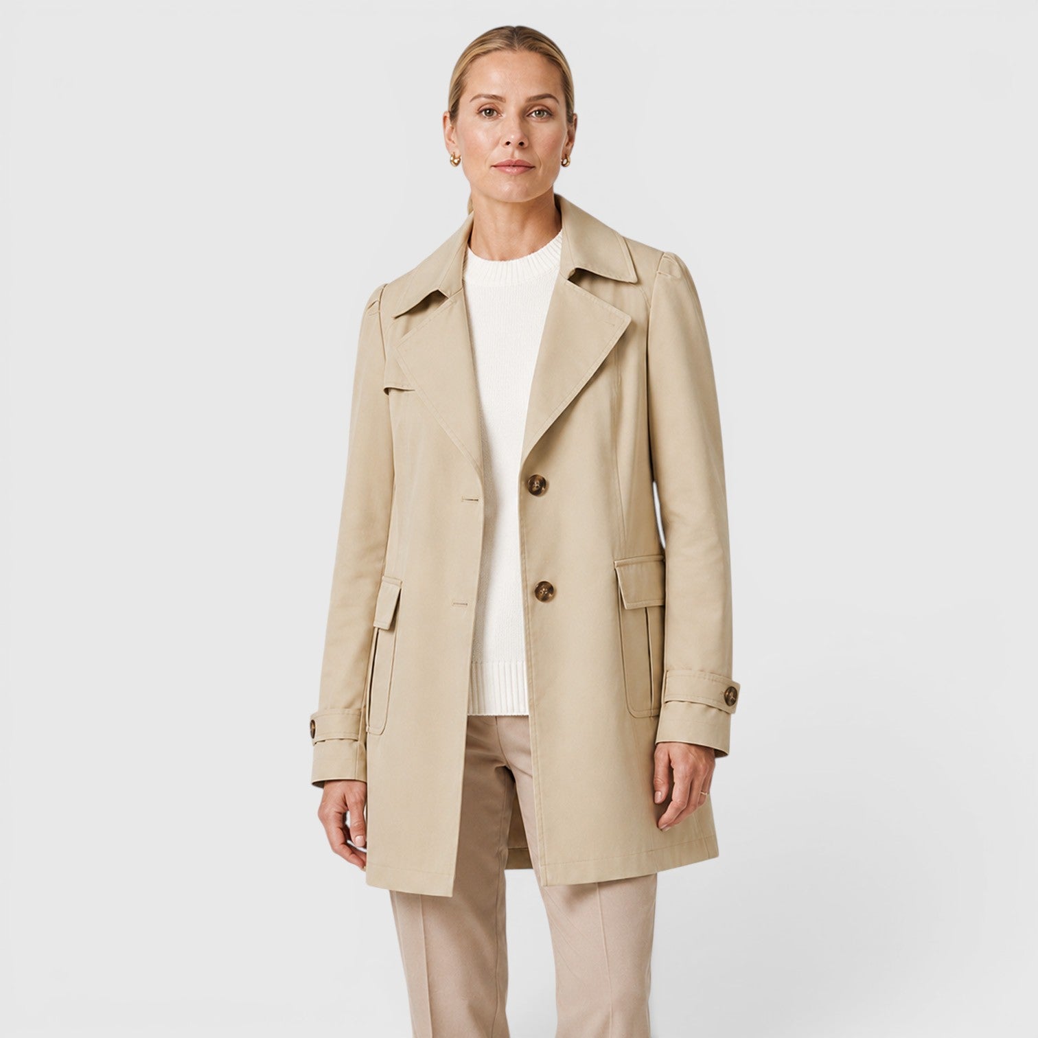 Monvaline | Women's Lightweight Trench Coat for Smart Casual Wear