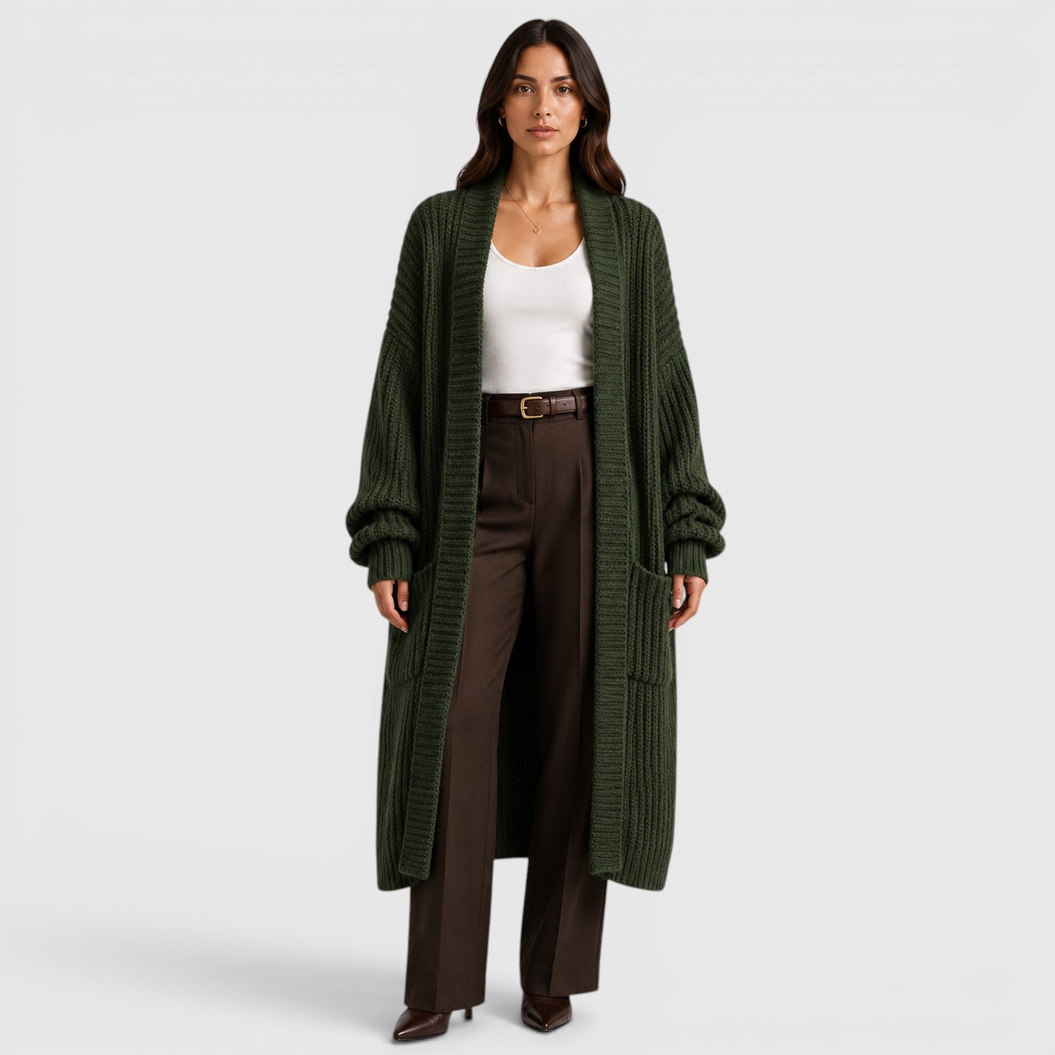 Monvaline | Women's Lightweight Warm Loose Knitted Coat for Daily Wear