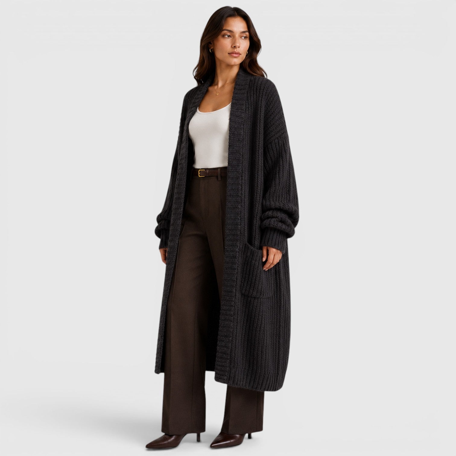 Monvaline | Women's Lightweight Warm Loose Knitted Coat for Daily Wear