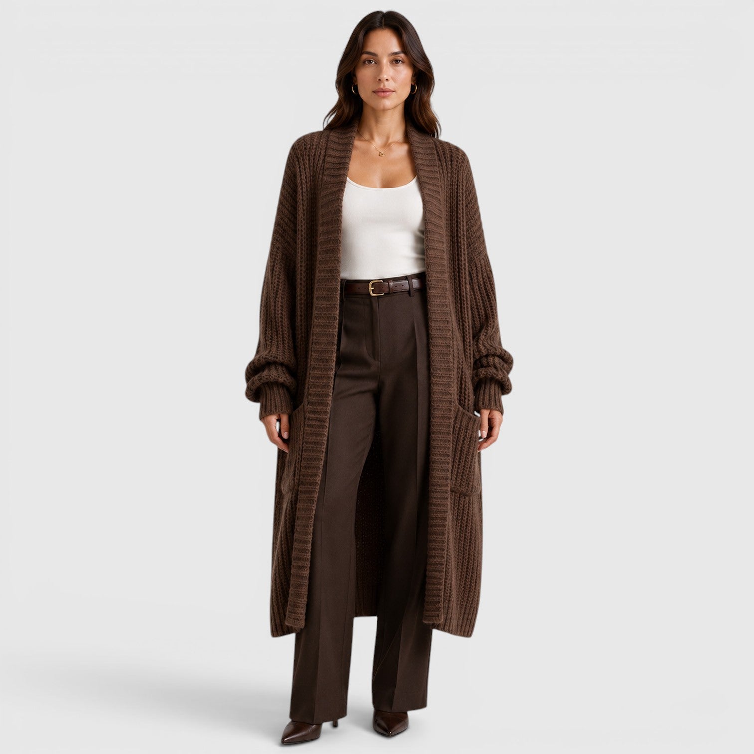 Monvaline | Women's Lightweight Warm Loose Knitted Coat for Daily Wear