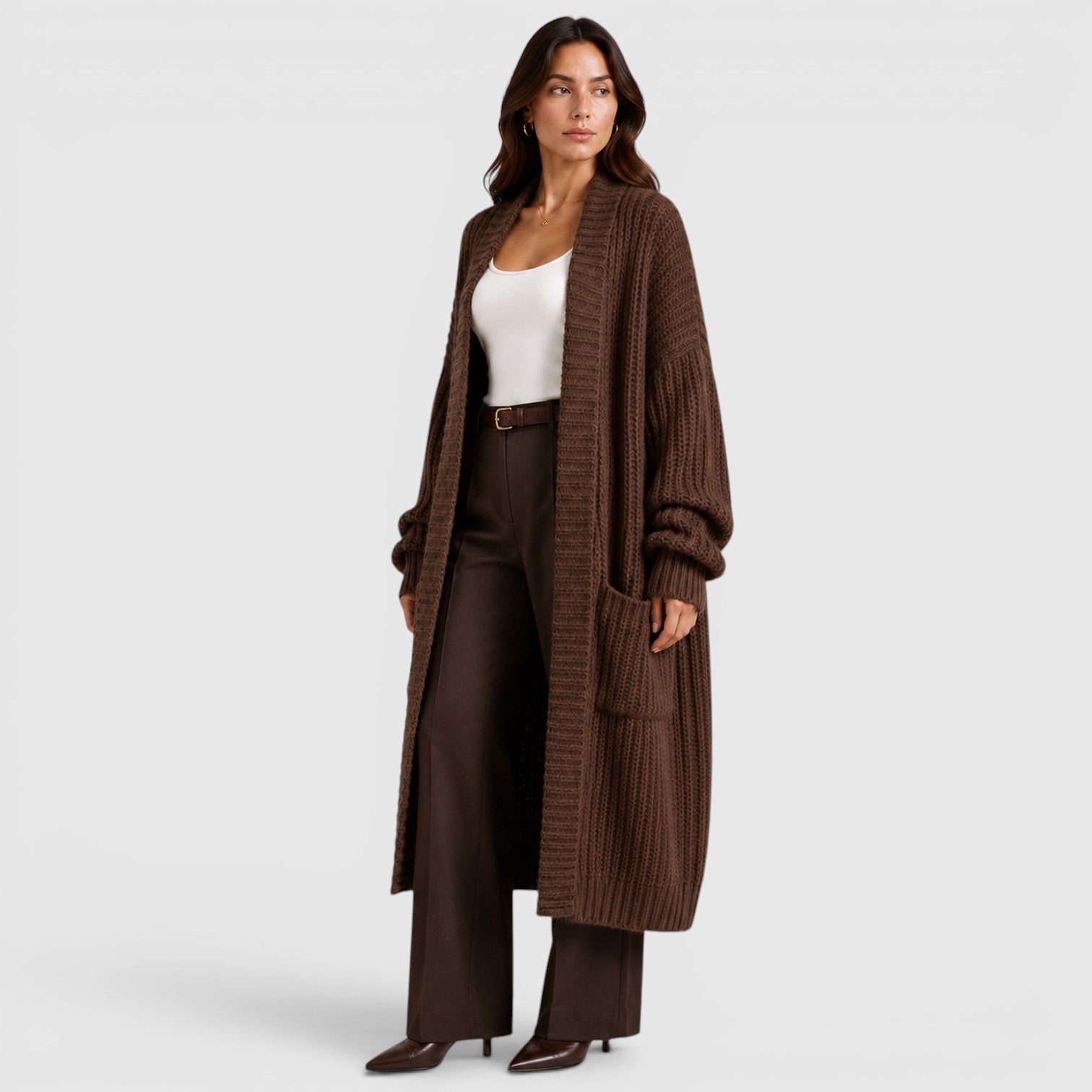 Monvaline | Women's Lightweight Warm Loose Knitted Coat for Daily Wear