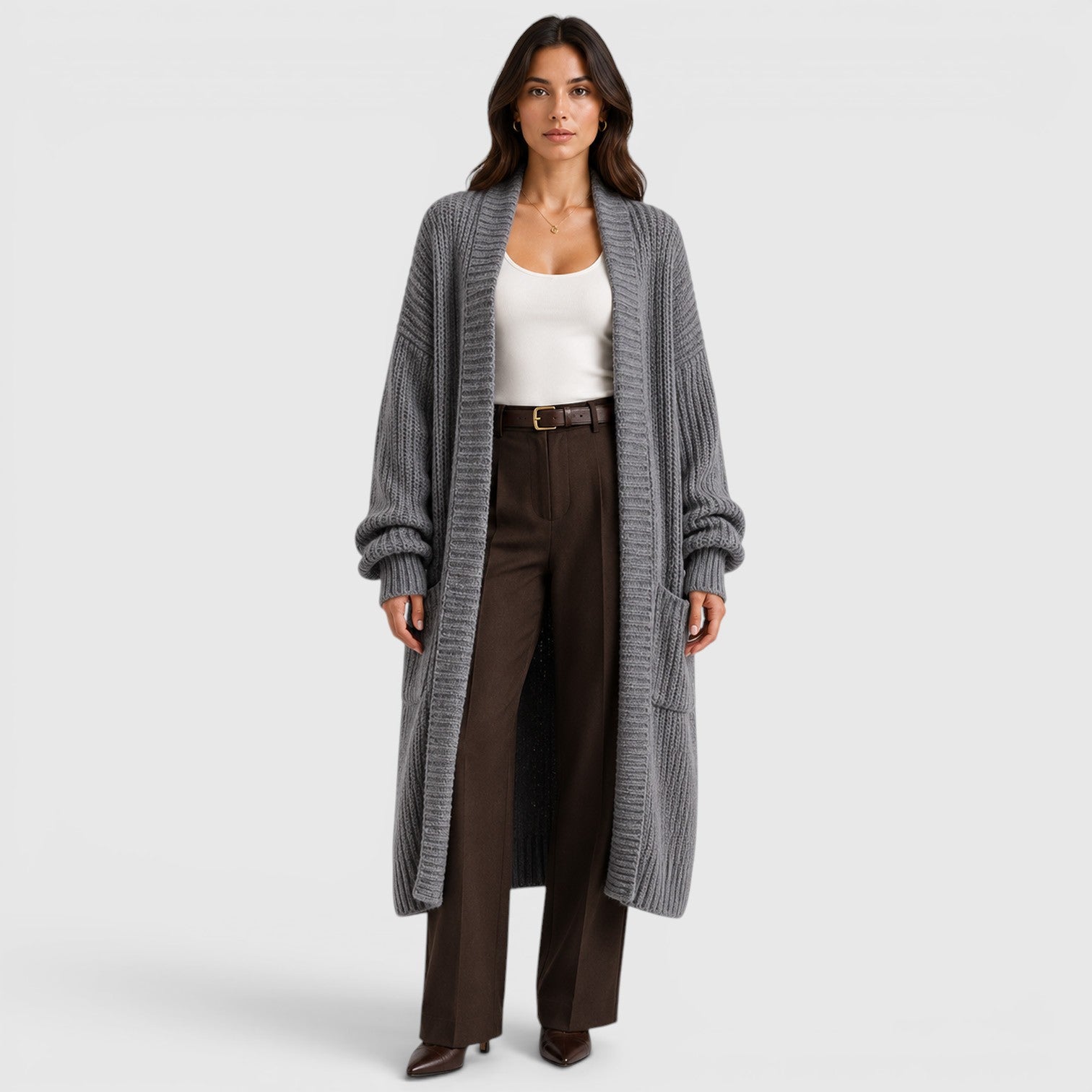 Monvaline | Women's Lightweight Warm Loose Knitted Coat for Daily Wear