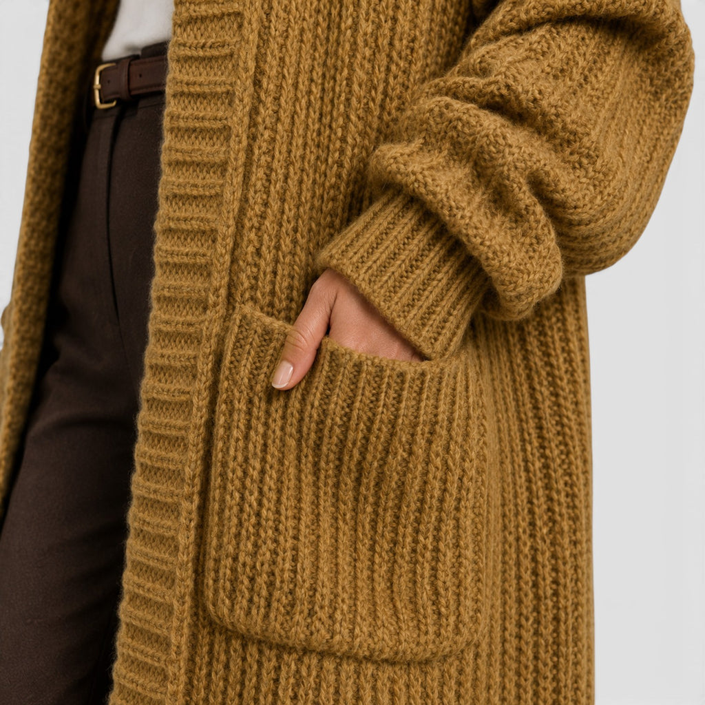 Monvaline | Women's Lightweight Warm Loose Knitted Coat for Daily Wear