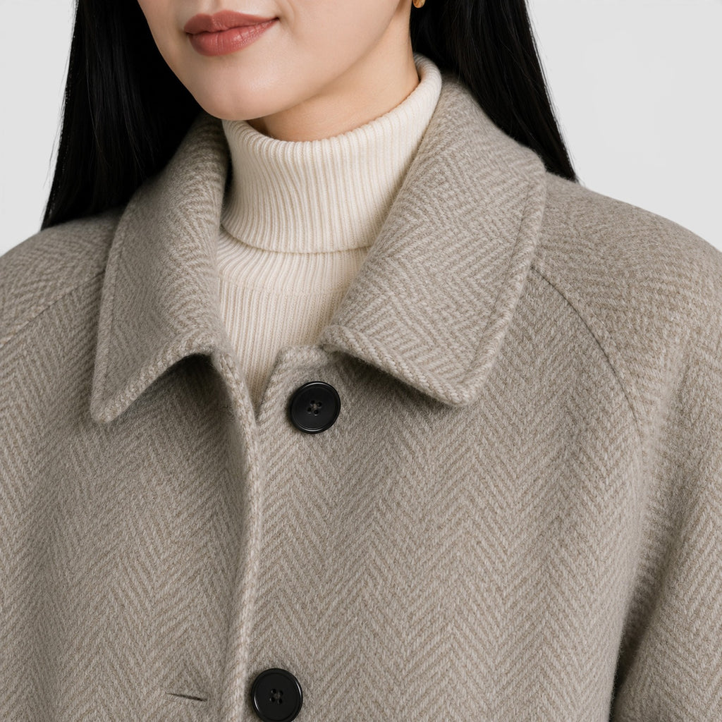 Monvaline | Women's Long Coat Slim Fit for Business Casual Wear