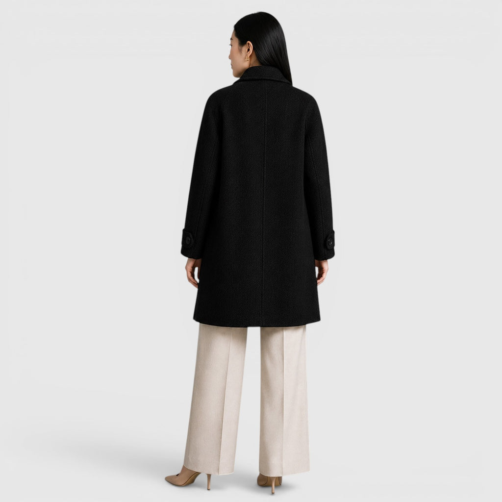 Monvaline | Women's Long Coat Slim Fit for Business Casual Wear