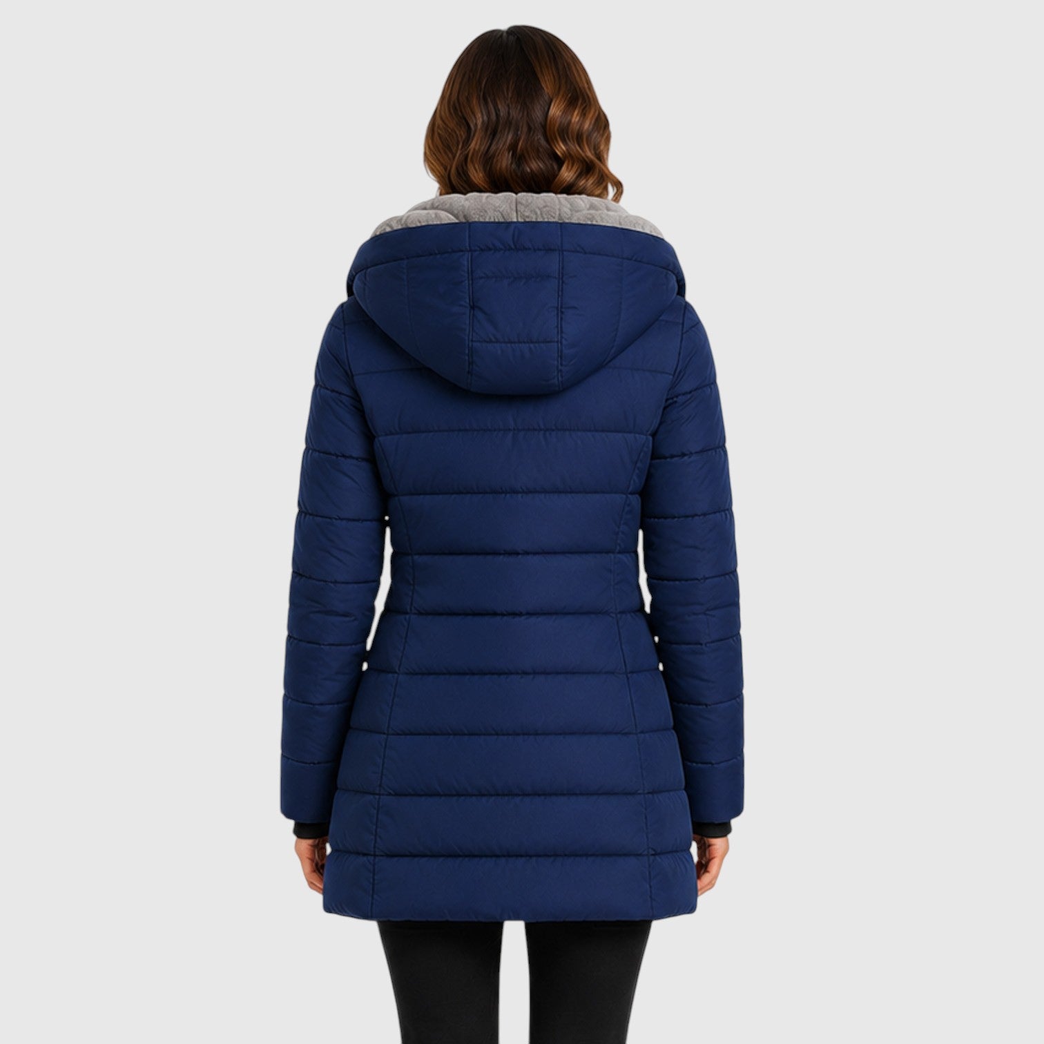 Monvaline | Women's Long Hooded Puffer Jacket Warm Insulated Coat