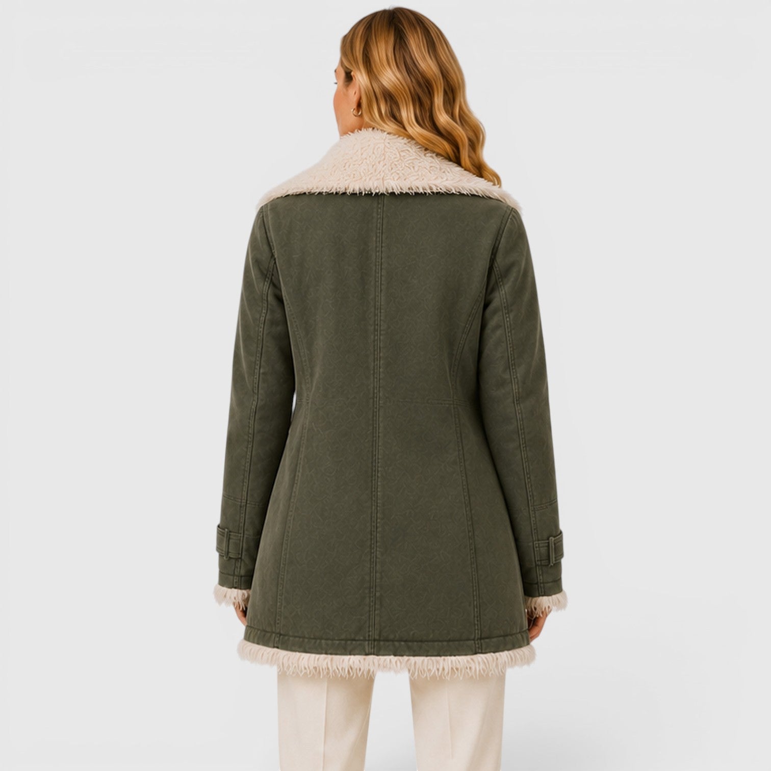 Monvaline | Women's Long Sleeve Lapel Coat Classic Slim Fit Outerwear