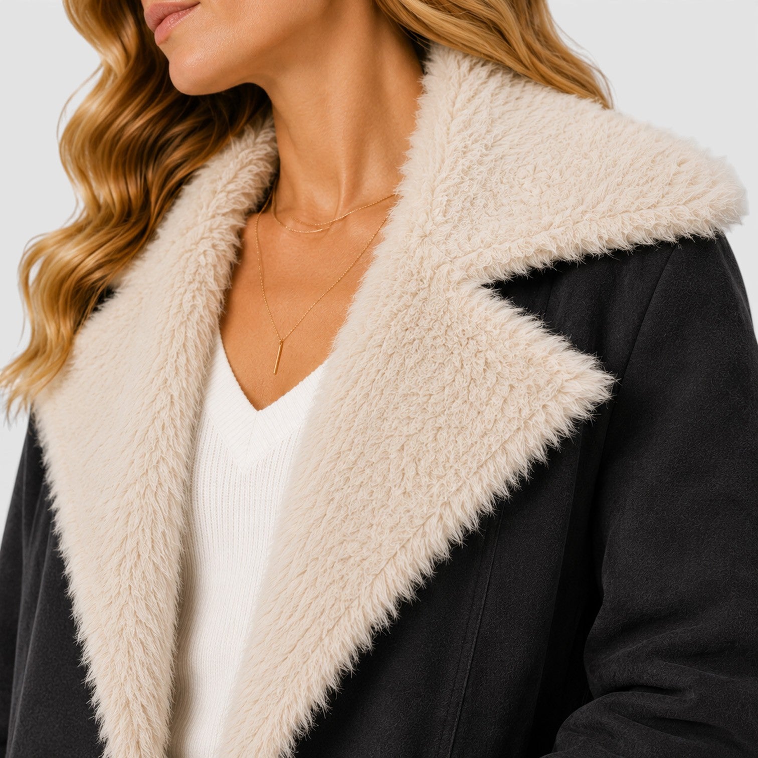 Monvaline | Women's Long Sleeve Lapel Coat Classic Slim Fit Outerwear