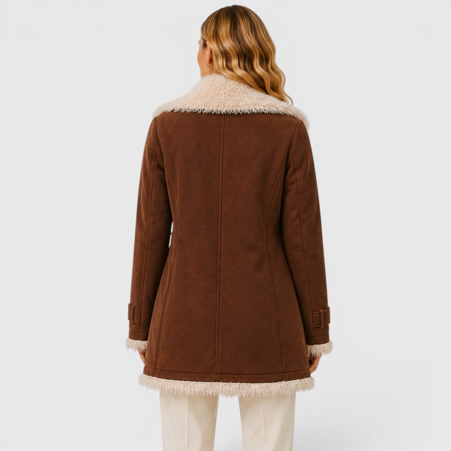 Monvaline | Women's Long Sleeve Lapel Coat Classic Slim Fit Outerwear