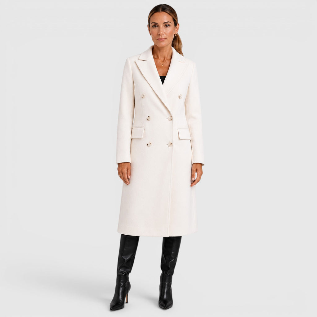 Monvaline | Women's Long Wool Blend Casual Overcoat