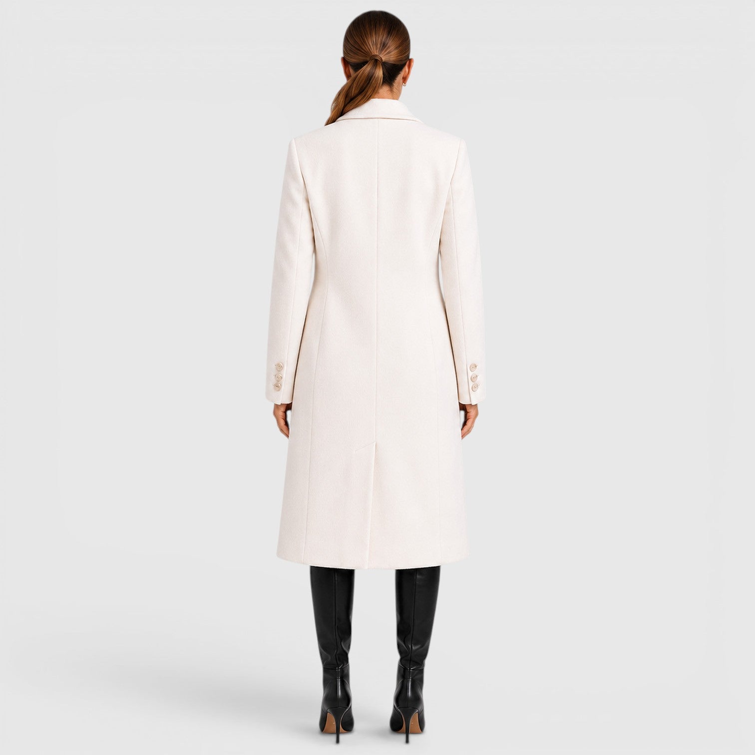 Monvaline | Women's Long Wool Blend Casual Overcoat