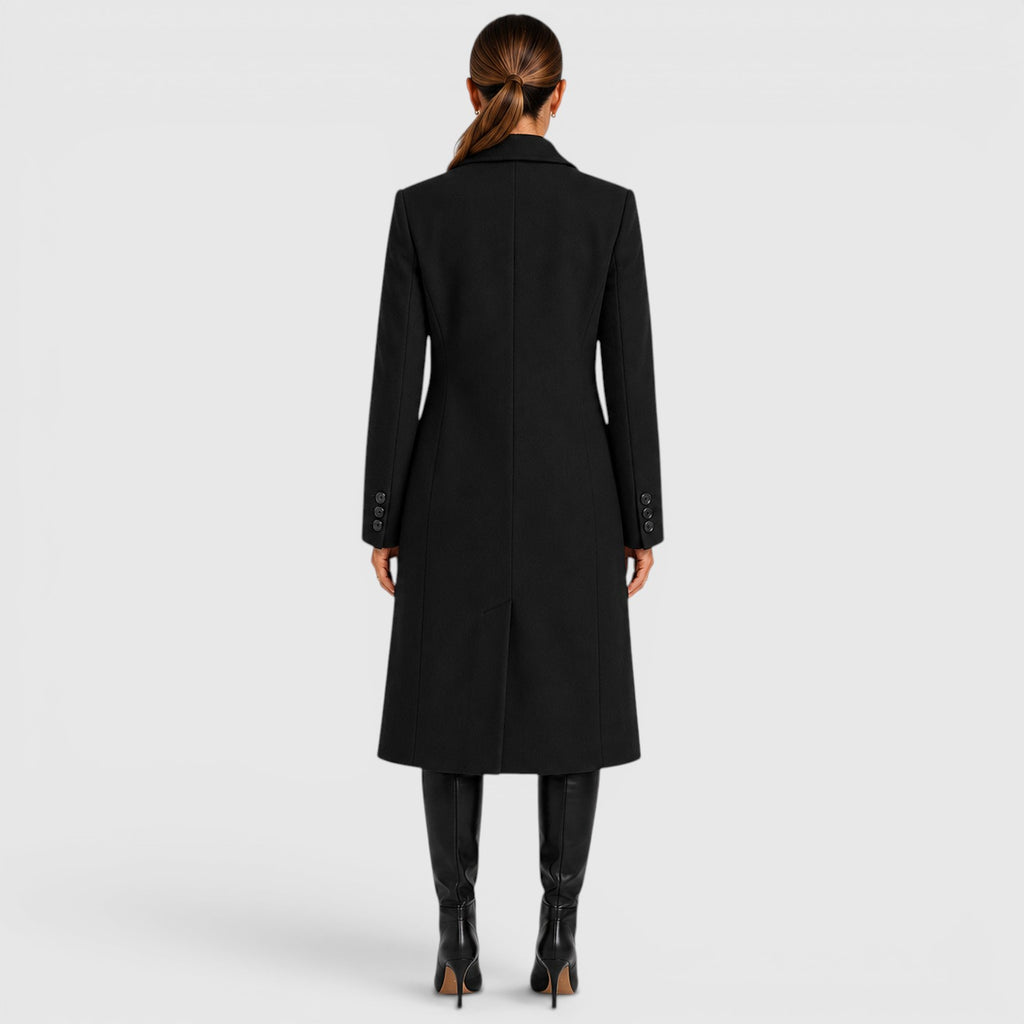 Monvaline | Women's Long Wool Blend Casual Overcoat