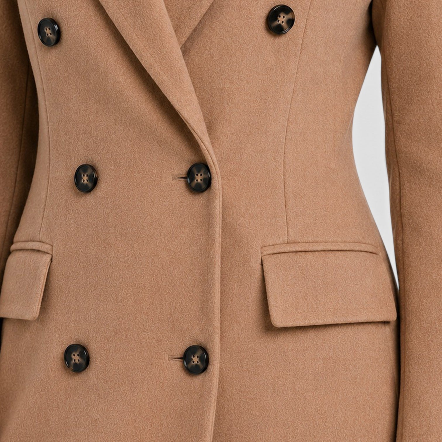 Monvaline | Women's Long Wool Blend Casual Overcoat