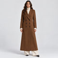 Monvaline | Women's Long Wool Winter Coat Double Breasted
