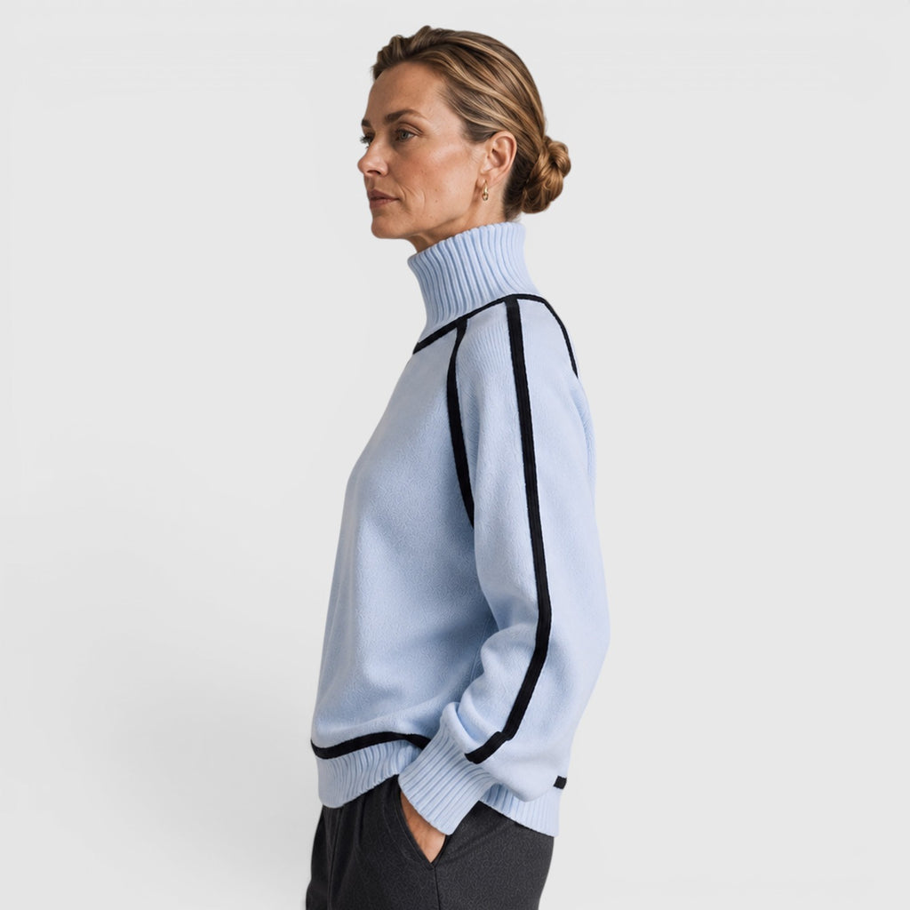 Monvaline | Women's Loose Fit Roll Neck Jumper for Cold Weather