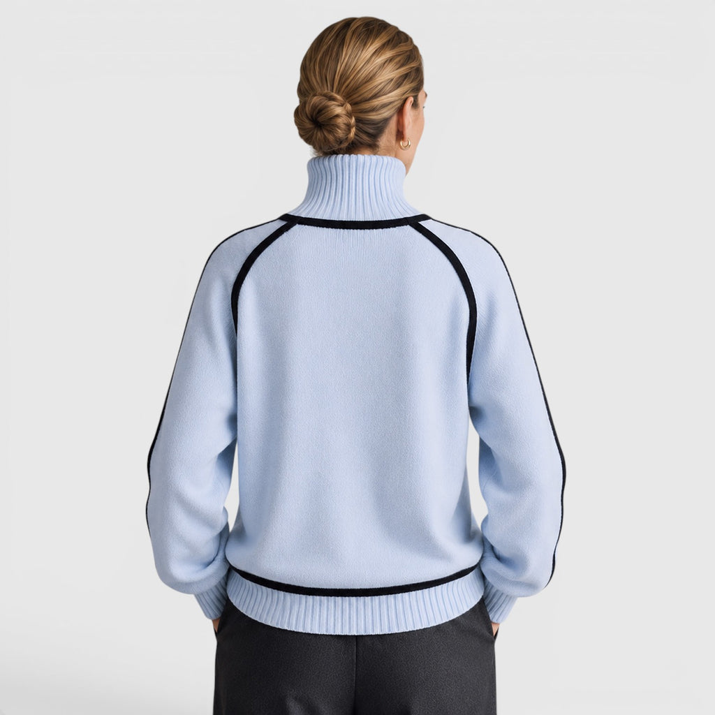 Monvaline | Women's Loose Fit Roll Neck Jumper for Cold Weather