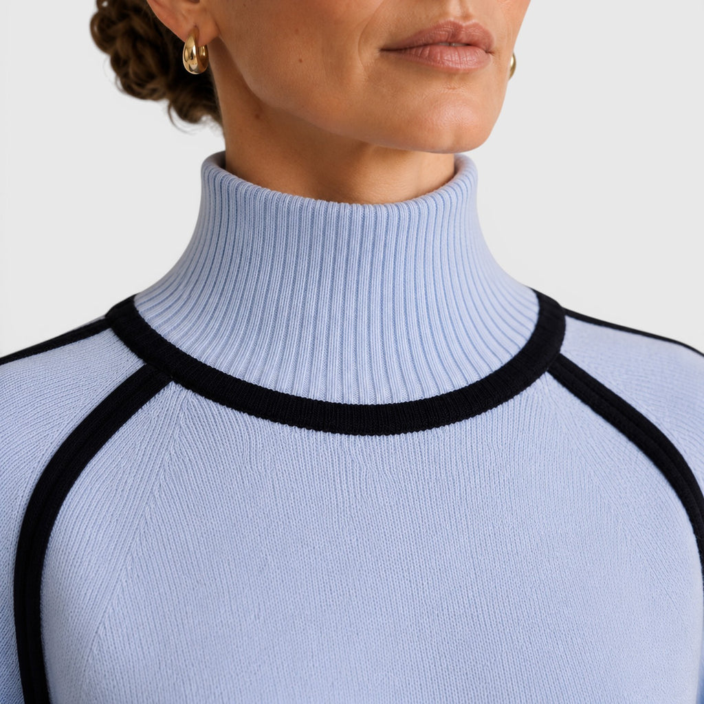 Monvaline | Women's Loose Fit Roll Neck Jumper for Cold Weather
