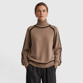 Monvaline | Women's Loose Fit Roll Neck Jumper for Cold Weather
