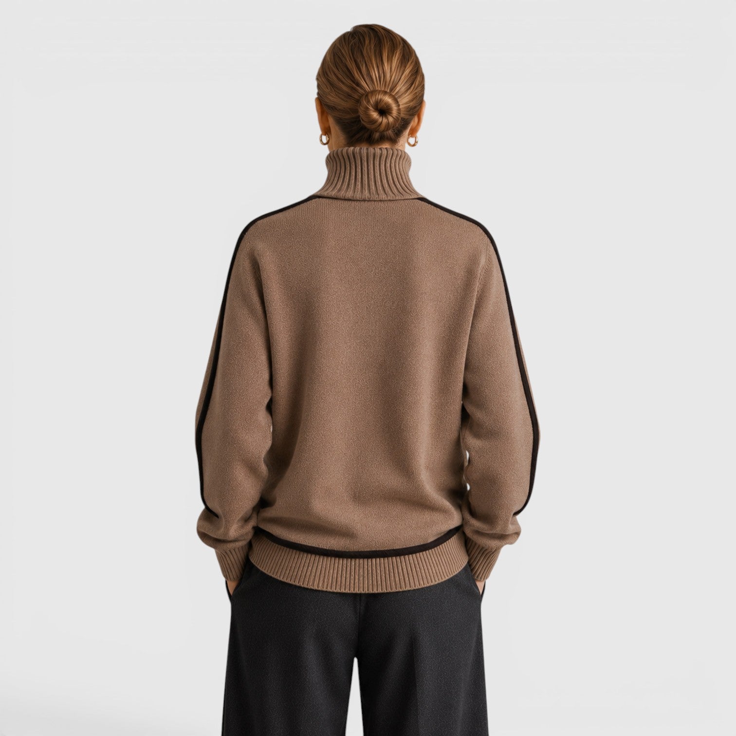Monvaline | Women's Loose Fit Roll Neck Jumper for Cold Weather