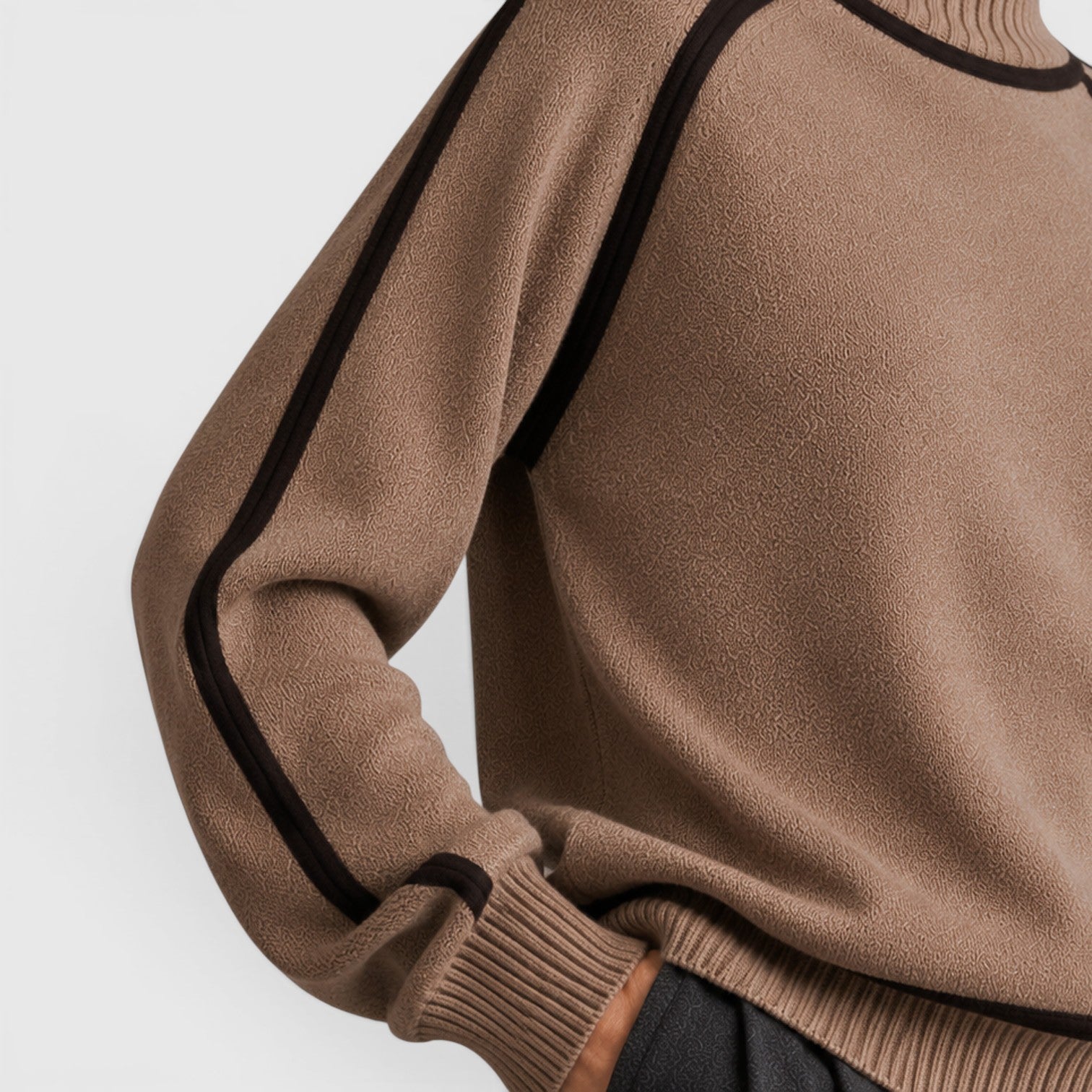 Monvaline | Women's Loose Fit Roll Neck Jumper for Cold Weather