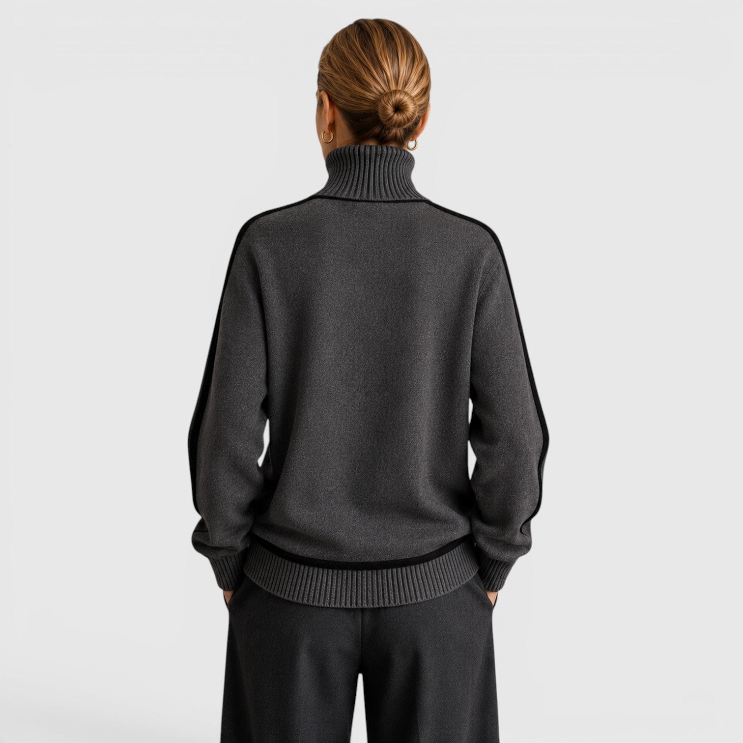 Monvaline | Women's Loose Fit Roll Neck Jumper for Cold Weather