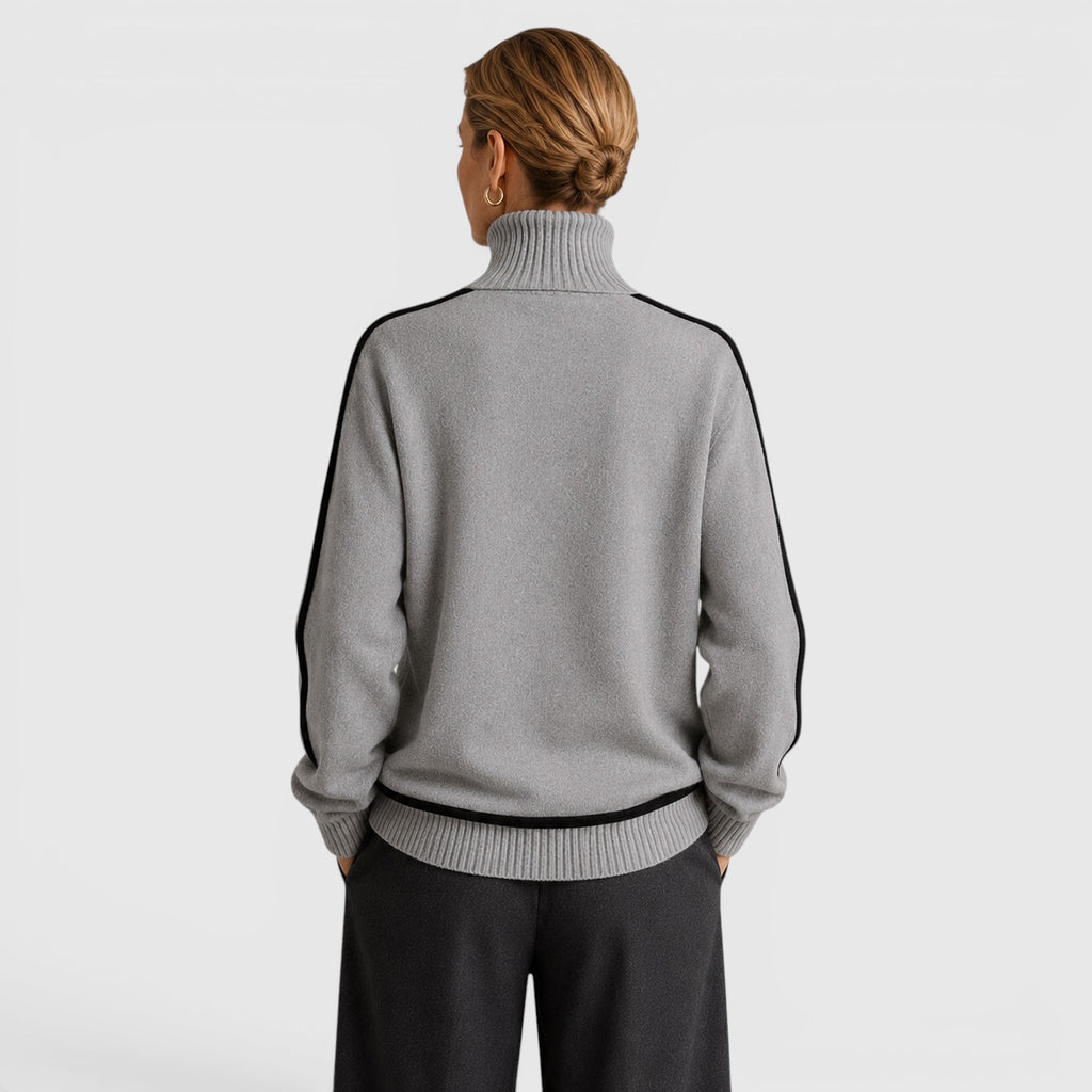 Monvaline | Women's Loose Fit Roll Neck Jumper for Cold Weather
