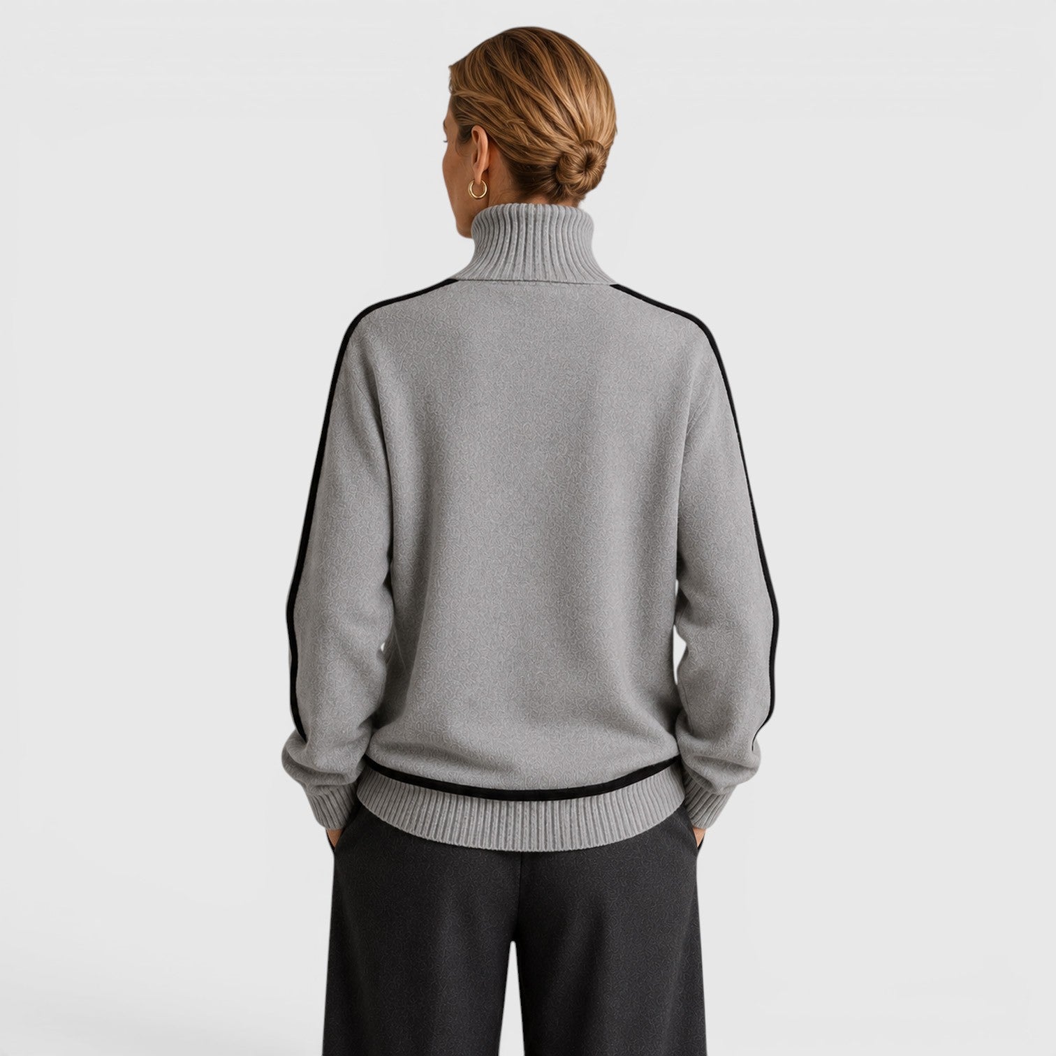 Monvaline | Women's Loose Fit Roll Neck Jumper for Cold Weather