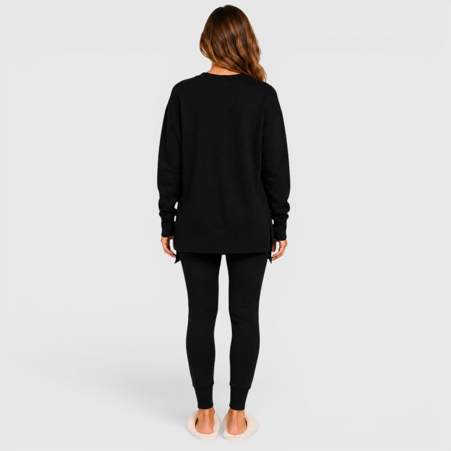 Monvaline | Women's Loungewear Set with Relaxed Fit Long Sleeve Top and Pants