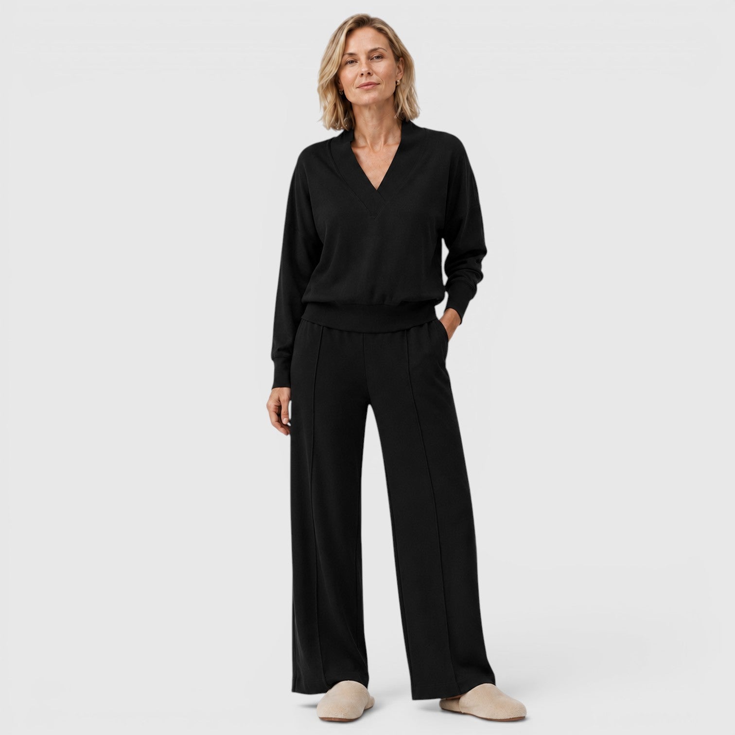 Monvaline | Women's Loungewear Two-Piece Set for Travel and Everyday Comfort
