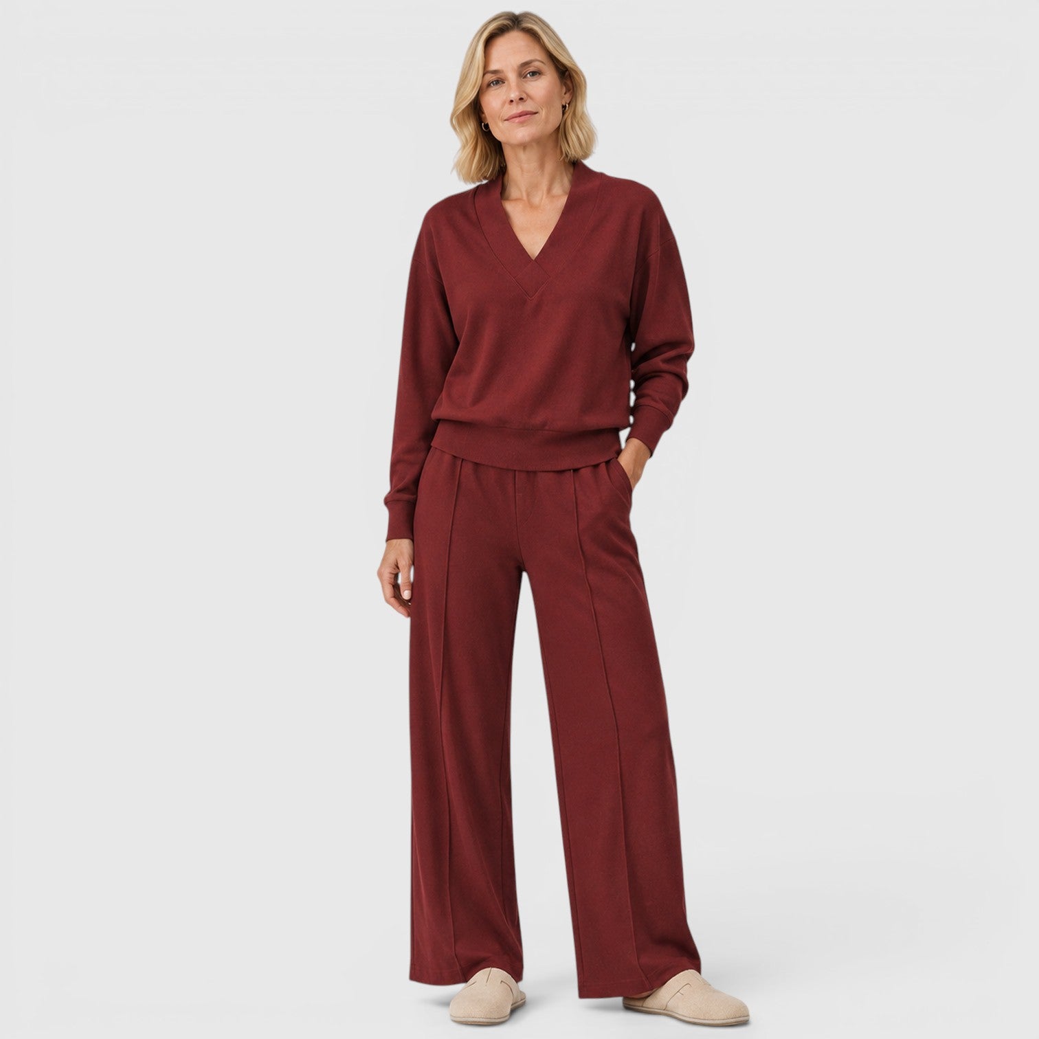 Monvaline | Women's Loungewear Two-Piece Set for Travel and Everyday Comfort