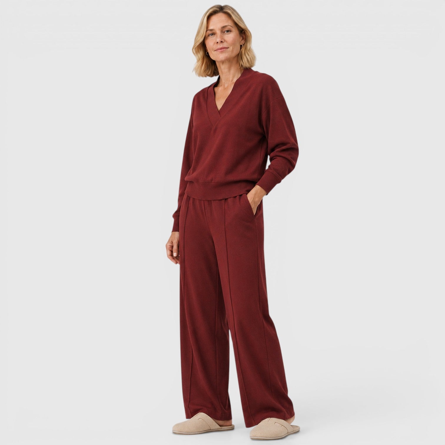 Monvaline | Women's Loungewear Two-Piece Set for Travel and Everyday Comfort
