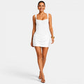 Monvaline | Women's Luxury Sleeveless Corset Dress for Timeless Evening Style