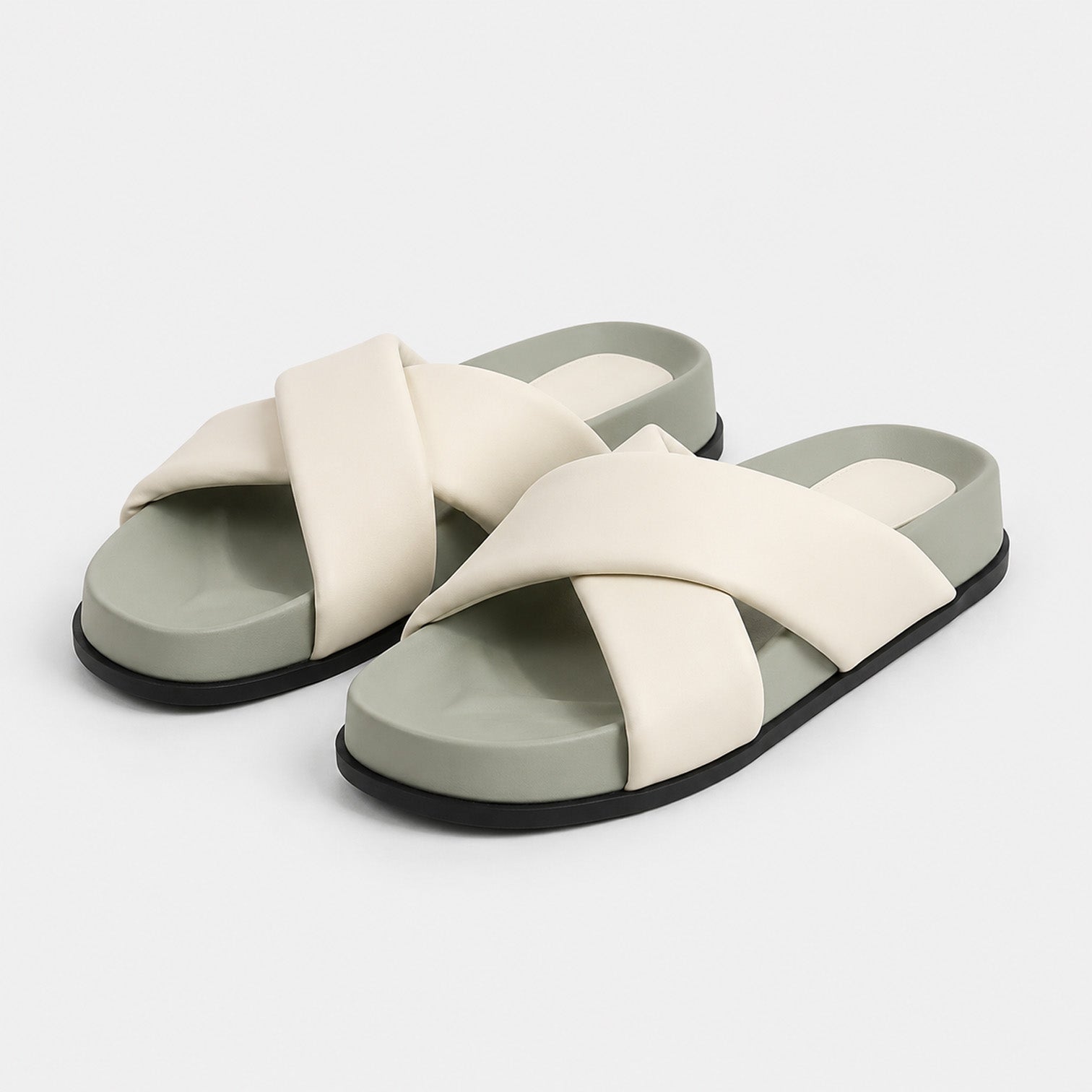 Monvaline | Women's Microfiber Flat Slide Sandals for Casual Summer Wear