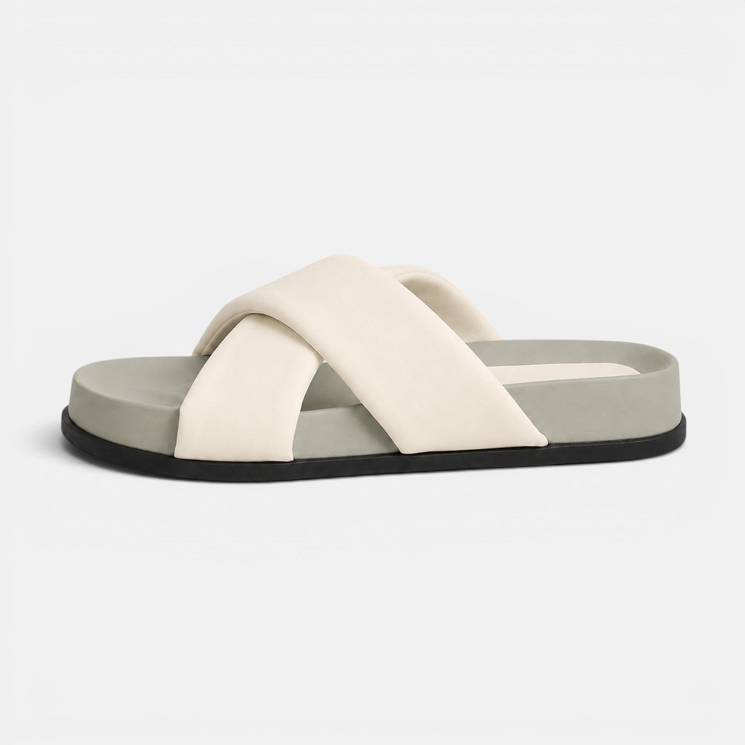 Monvaline | Women's Microfiber Flat Slide Sandals for Casual Summer Wear