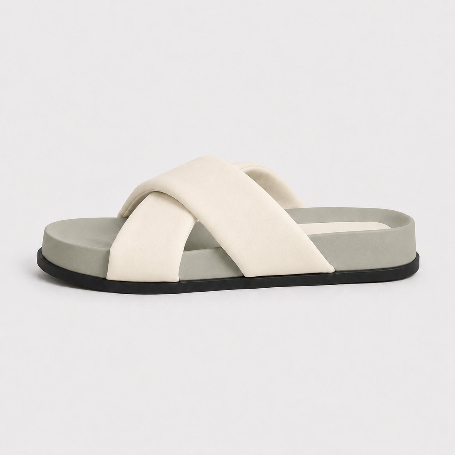 Monvaline | Women's Microfiber Flat Slide Sandals for Casual Summer Wear