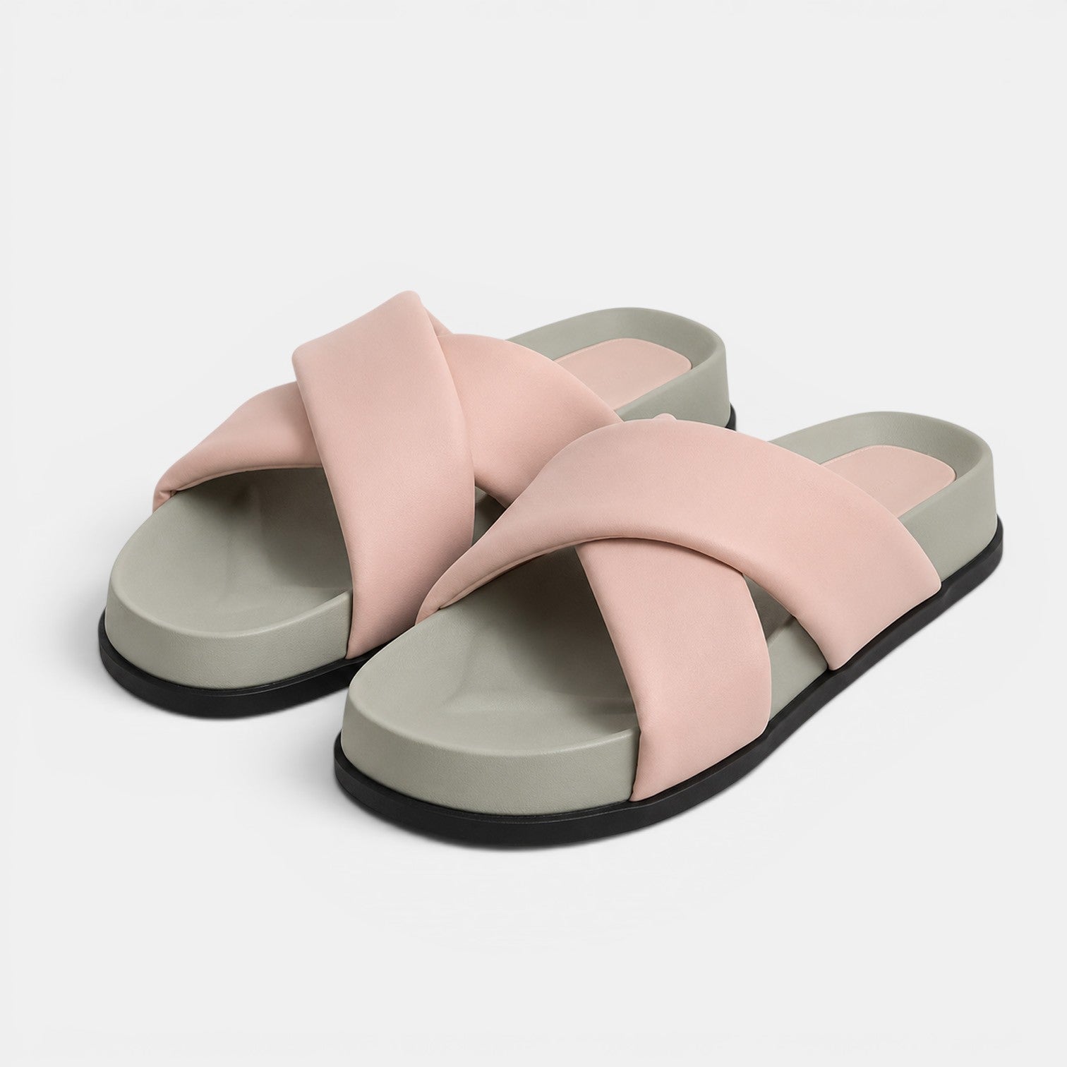 Monvaline | Women's Microfiber Flat Slide Sandals for Casual Summer Wear