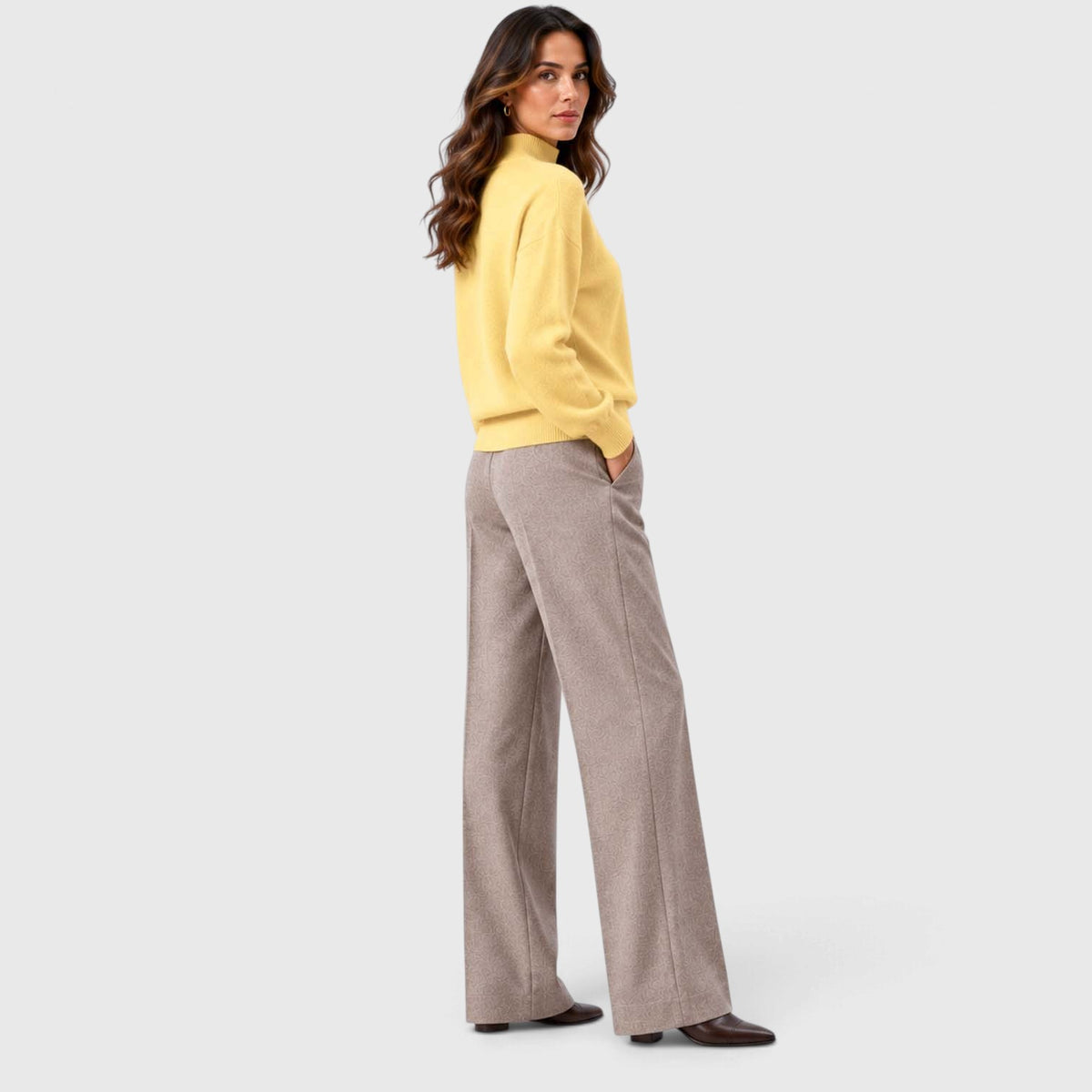 Monvaline | Women's Mock Neck Knit Sweater Long Sleeve