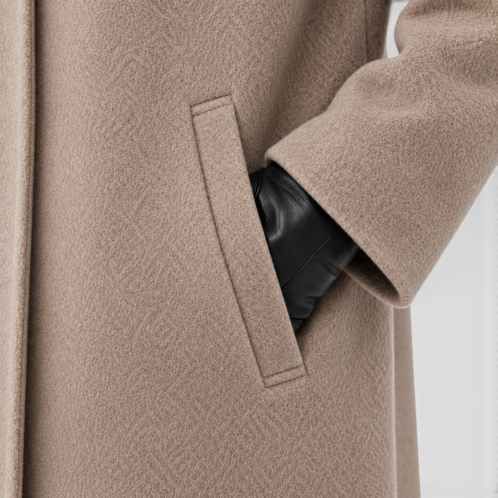 Monvaline | Women's Oversized Wool Coat – Relaxed Longline Fit