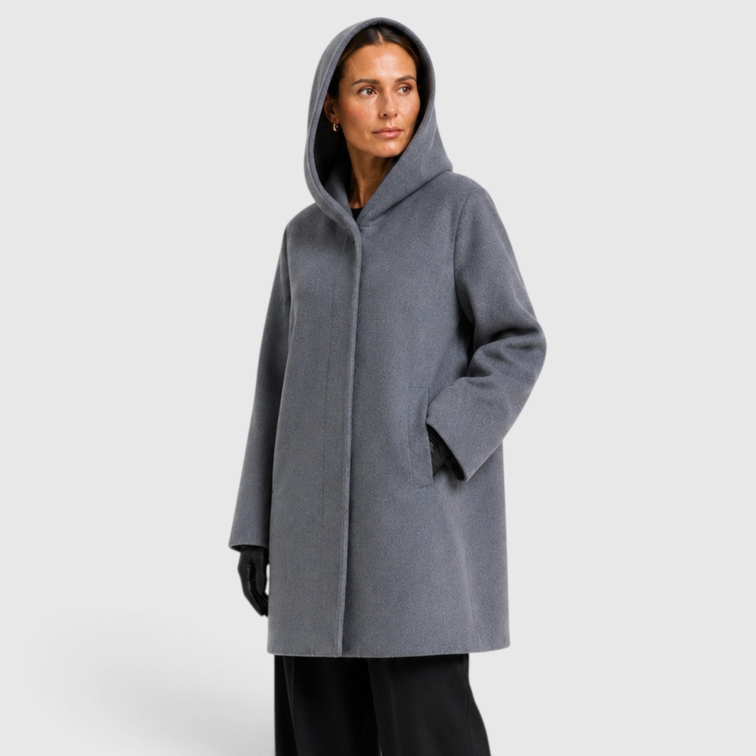 Monvaline | Women's Oversized Wool Coat – Relaxed Longline Fit