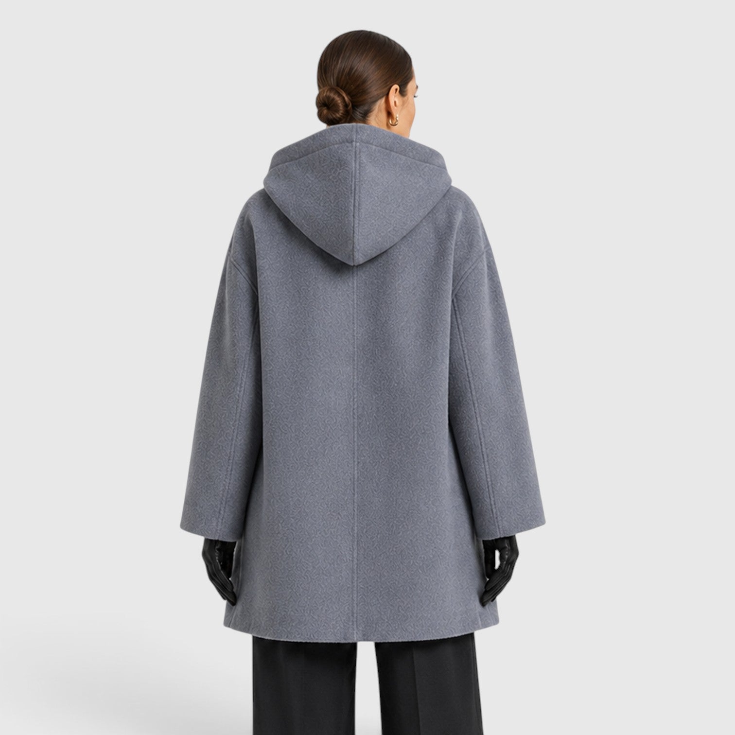 Monvaline | Women's Oversized Wool Coat – Relaxed Longline Fit
