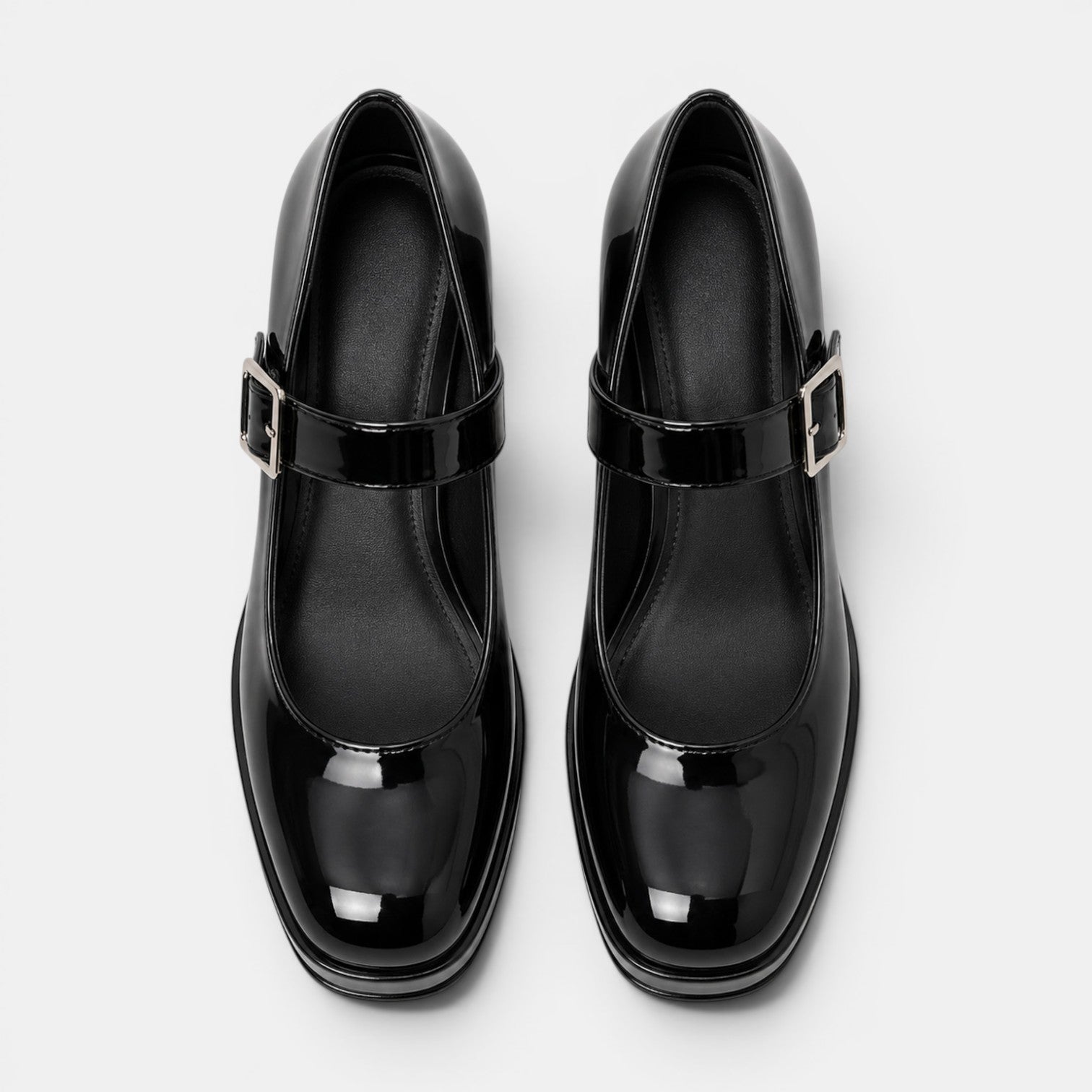Monvaline | Women's Patent Mary Jane High Heels Office & Party Shoes