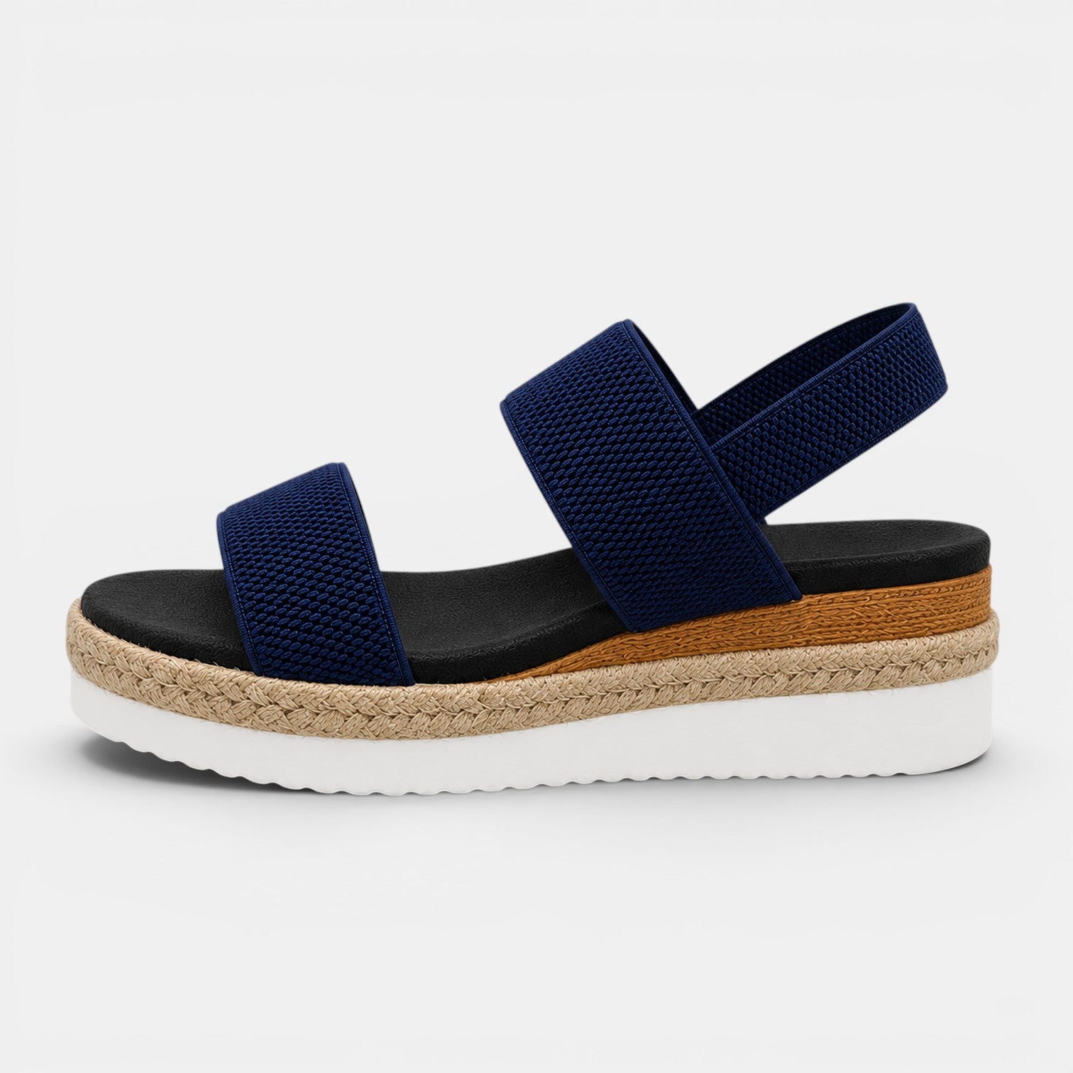 Monvaline | Women's Platform Wedge Sandals Round Toe Casual Summer Shoes