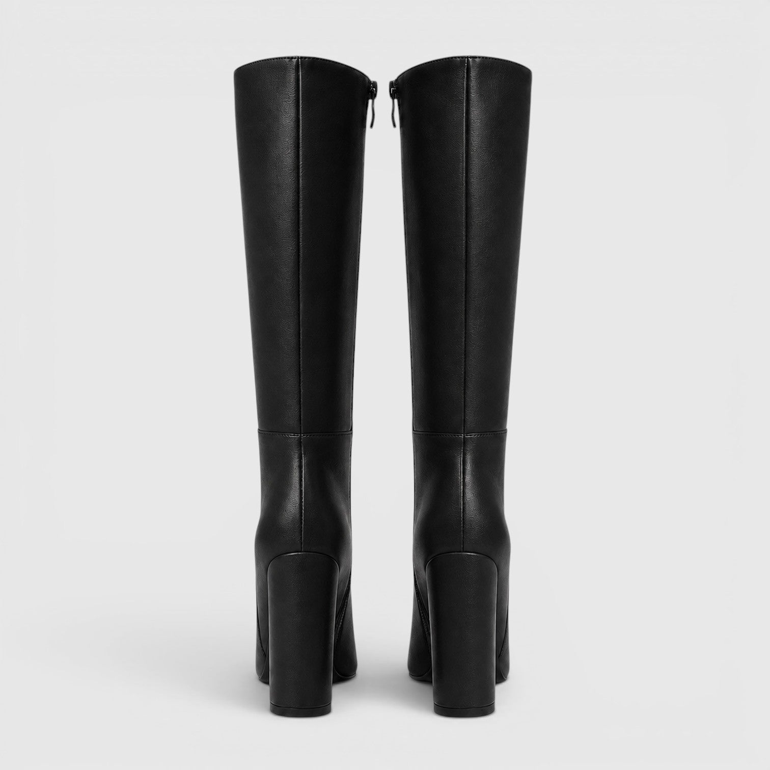 Monvaline | Women's Pointed Toe Chunky Heel Knee High Boots