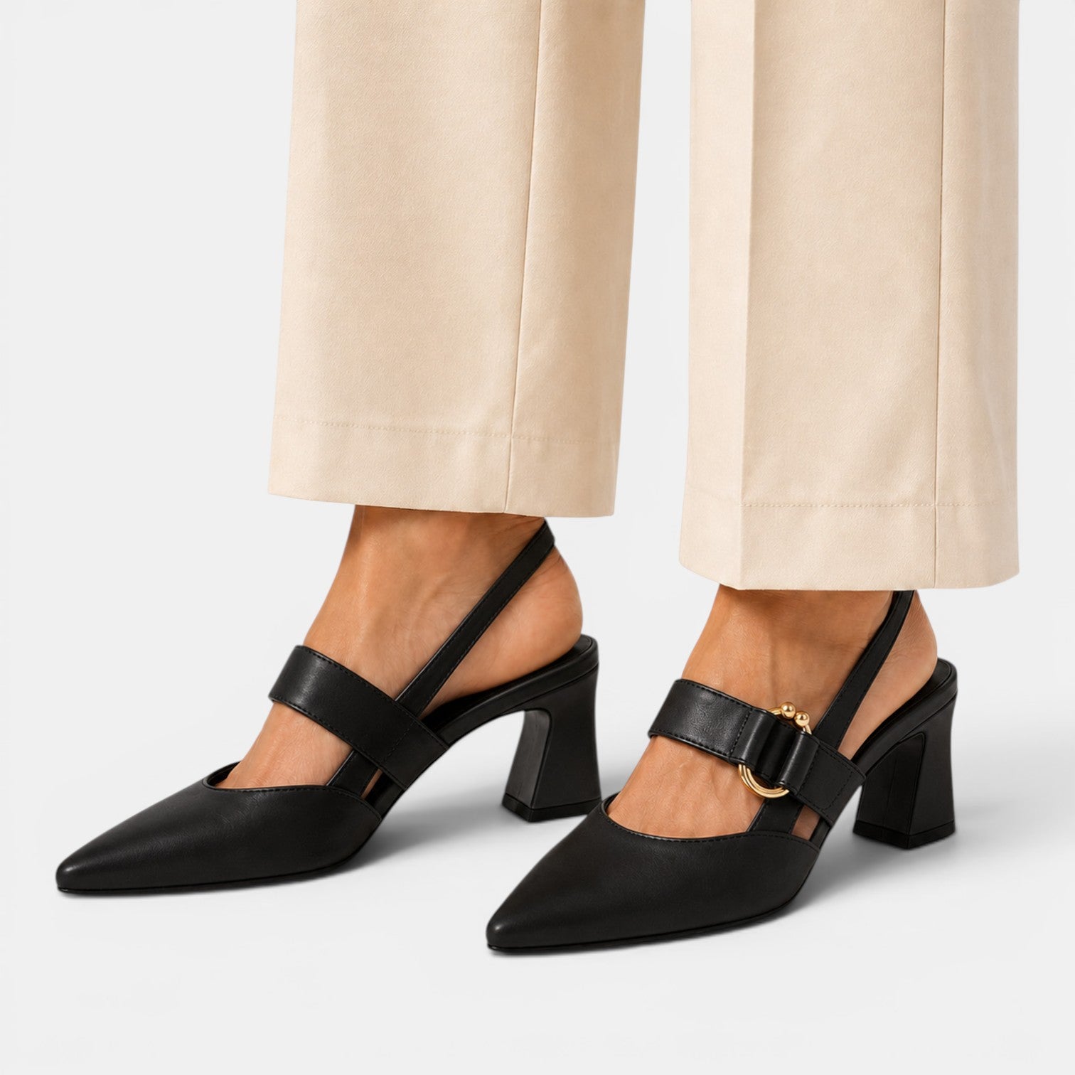 Monvaline | Women's Pointed Toe Dress Shoes Comfortable 6cm Heel
