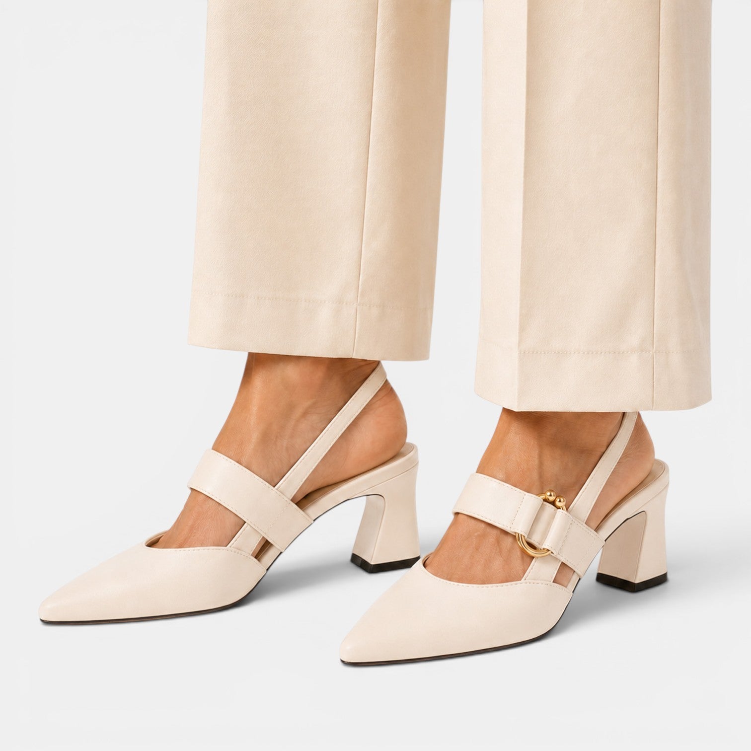 Monvaline | Women's Pointed Toe Dress Shoes Comfortable 6cm Heel