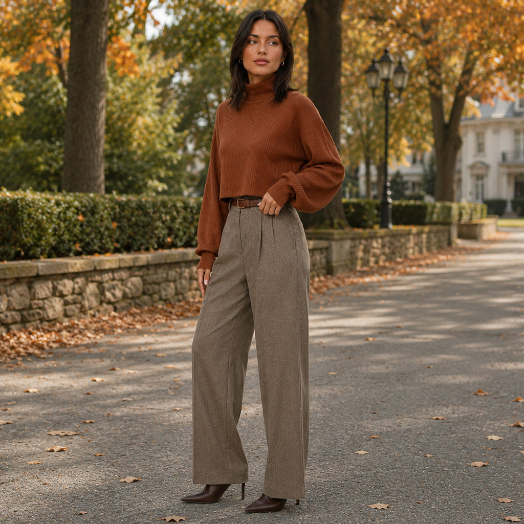 Monvaline | Women's Premium Knit Elegant Roll Neck Jumper