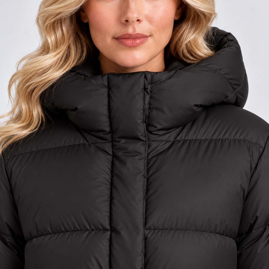 Monvaline | Women's Quilted Puffer Jacket with Drawstring Waist