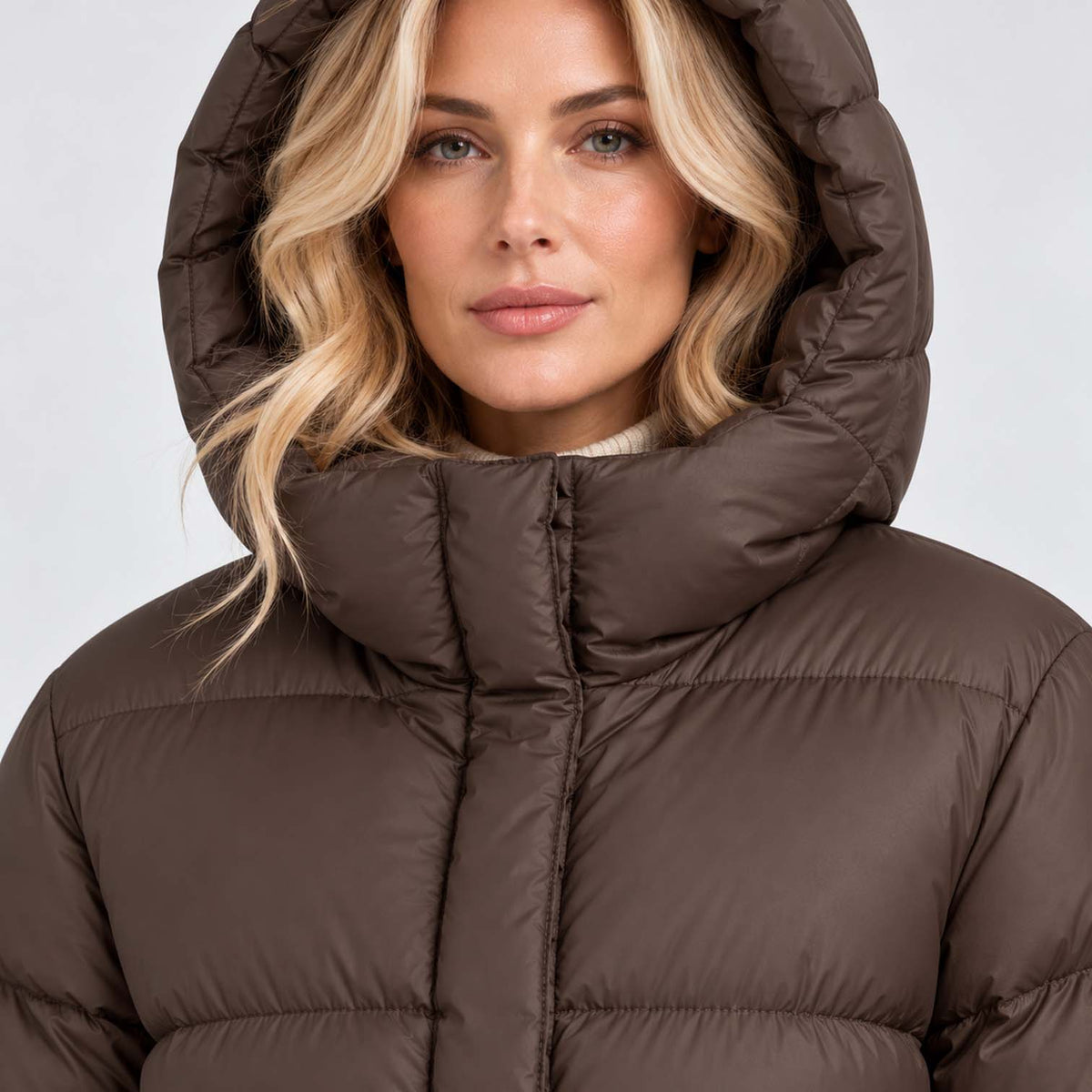 Monvaline | Women's Quilted Puffer Jacket with Drawstring Waist