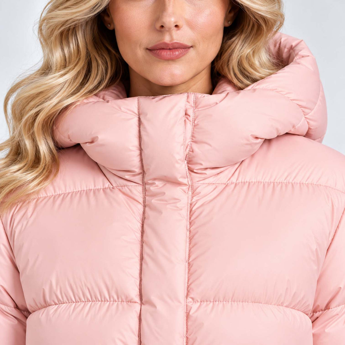 Monvaline | Women's Quilted Puffer Jacket with Drawstring Waist