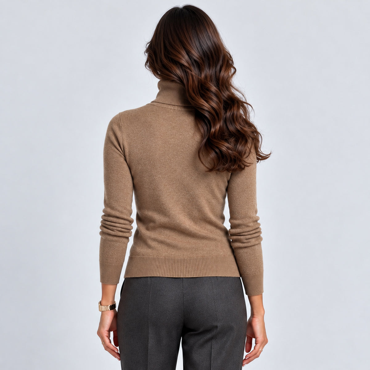 Monvaline | Women's Roll Neck Jumper – Slim Fit Autumn Winter